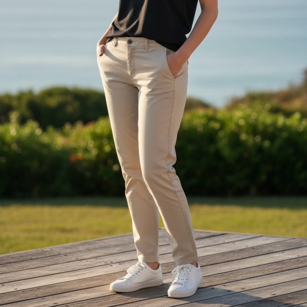 Banana Republic Fac. Chino Pant Oxford Tan Women’s High Rise Career Pants Size 4
